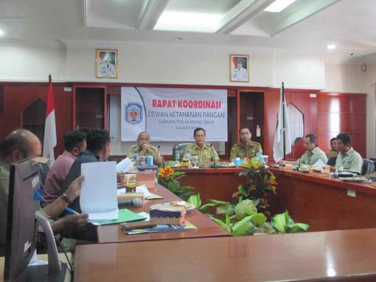 Pemerintah Kabupaten Murung Raya (Mura) melakukan rapat koordinasi Dewan Ketahanan Pangan
