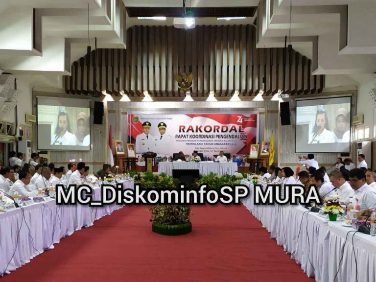 Wakil Bupati Mura Hadiri Rakor Pengendalian Program-Program Pembangunan Provinsi Kalimantan Tengah Triwulan II TA 2019